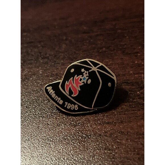 1996 Atlanta Summer Olympics Baseball Hat Cap Lapel Hat Pin - Picture 1 of 3